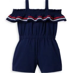 Janie And Jack Little Girl's & Girl's Ric Rac Trim Cold-Shoulder Romper For Kids -Janie and Jack And Sea Sales 2022 unnamed file 105