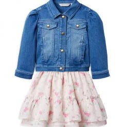 Janie And Jack Baby Girls, Little Girl's & Girl's Puff Sleeve Denim Jacket For Kids -Janie and Jack And Sea Sales 2022 unnamed file 111