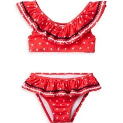 Janie And Jack Little Girl's & Girl's 2-Piece Star Ruffle Swimsuit For Kids