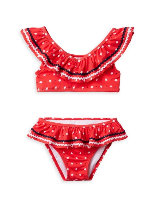 Janie And Jack Little Girl's & Girl's 2-Piece Star Ruffle Swimsuit For Kids 3 Janie And Jack Little Girl's & Girl's 2-Piece Star Ruffle Swimsuit For Kids