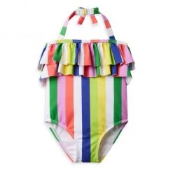 ONLY AT SAKS. Little Girl's & Girl's Kaavia James X Janie And Jack Rainbow Striped Swimsuit For Kids