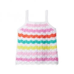 Janie And Jack Little Girl's & Girl's Sleeveless Stripe Knit Top For Kids