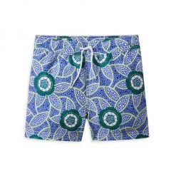 Little Boy's & Boy's Kaavia James X Janie And Jack Floral Block Print Swim Trunks For Kids