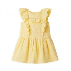 Janie And Jack Little Girl's & Girl's Eyelet Ruffle Dress For Kids