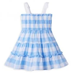 Janie And Jack Little Girl's & Girl's Smocked Gingham Tiered Dress For Kids