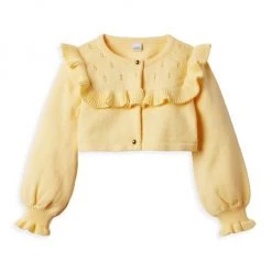 Janie And Jack Little Girl's & Girl's Cropped Ruffle Cardigan For Kids