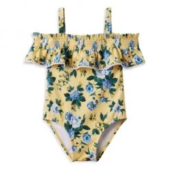 Janie And Jack Little Girl's & Girl's One-Piece Floral Print Swimsuit For Kids
