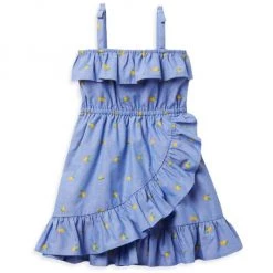 Janie And Jack Little Girl's & Girl's Lemon Print Ruffle Dress For Kids