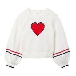 Janie And Jack Little Girl's & Girl's Heart Intarsia Sweater For Kids