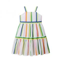 Little Girl's & Girl's Kaavia James X Janie And Jack Striped Midi Dress For Kids