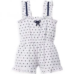 Janie And Jack Little Girl's & Girl's Star Ruffle Trim Romper For Kids