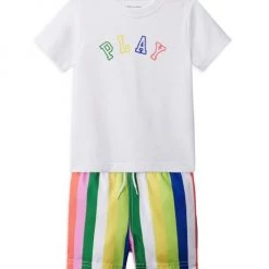 Little Boy's & Boy's Kaavia James X Janie And Jack Rainbow Striped Swim Trunks For Kids -Janie and Jack And Sea Sales 2022 unnamed file 338