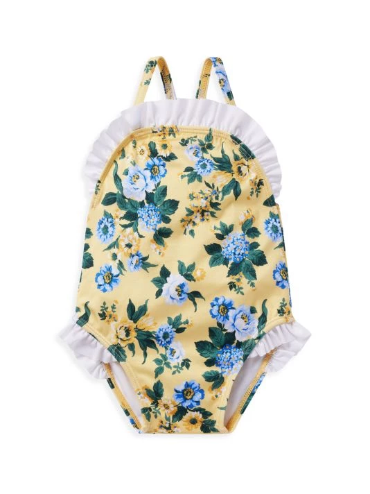 Janie And Jack Baby Girl's Floral One-Piece Swimsuit For Kids 3 Janie And Jack Baby Girl's Floral One-Piece Swimsuit For Kids