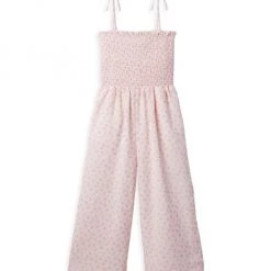 Janie And Jack Girl's Floral Smocked Chiffon Jumpsuit For Kids