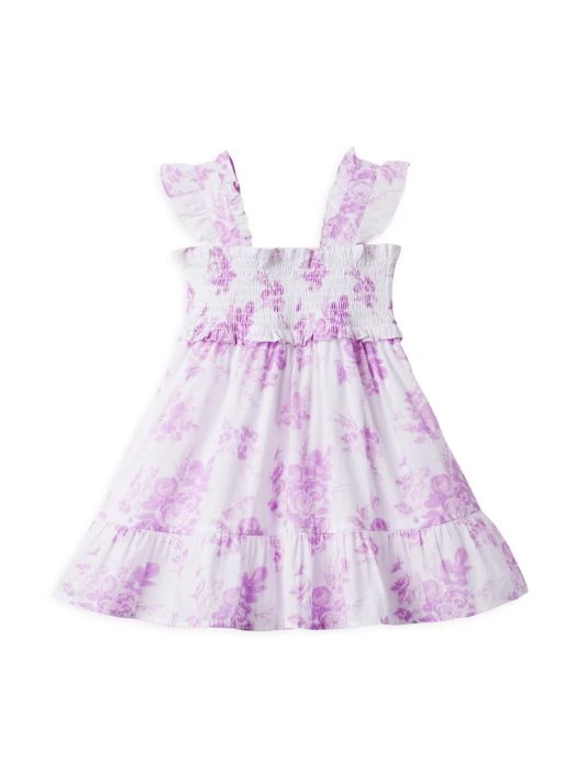 Janie And Jack Little Girl's & Girl's Emily Floral Smocked Dress For Kids 4 Janie And Jack Little Girl's & Girl's Emily Floral Smocked Dress For Kids - Image 2