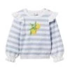 Janie And Jack Little Girl's & Girl's Striped Ruffle Lemon Sweater For Kids -Janie and Jack And Sea Sales 2022 unnamed file 391