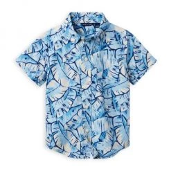 Janie And Jack Little Boy's & Boy's Palm Button-Down Poplin Shirt For Kids
