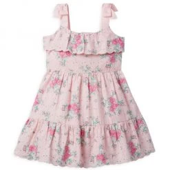 Janie And Jack Little Girl's & Girl's Floral Eyelet Dress For Kids