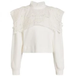 Sea Anita Eyelet-Collar Sweatshirt