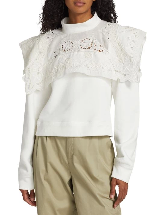 Sea Anita Eyelet-Collar Sweatshirt 5 Sea Anita Eyelet-Collar Sweatshirt - Image 3
