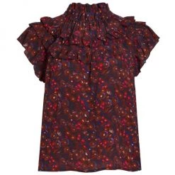 Sea Ilana Ikat Flutter-Sleeve Top