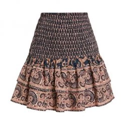 Sea Jasper Tiered Miniskirt