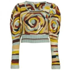 Sea Agnes Cropped Crochet Sweater