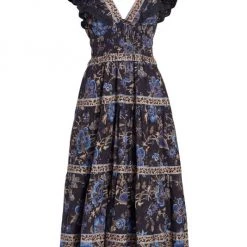 Sea Tess Lace-Trim Midi Dress