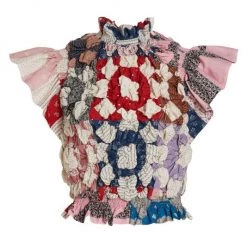 Sea Nohr Quilted Flutter-Sleeve Top