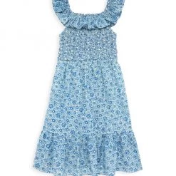 Sea Little Girl's & Girl's Ida Print Smocked Dress For Kids