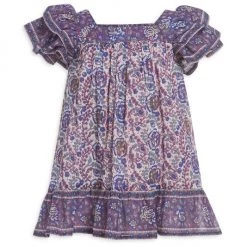 Sea Little Girl's & Girl's Rosita Border Print Dress For Kids