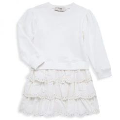 Sea Little Girl's & Girl's Aurelie Eyelet Dress For Kids